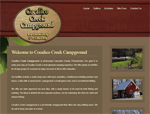 Tablet Screenshot of cocalicocreekcampground.com